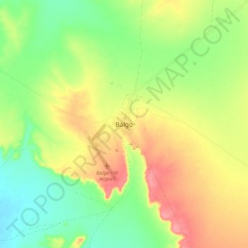 Balgo topographic map, elevation, terrain