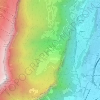 La Dionne topographic map, elevation, terrain