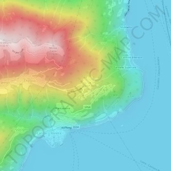 Viggiona topographic map, elevation, terrain