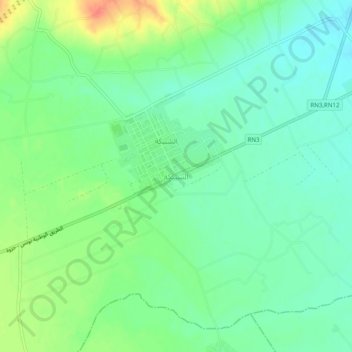 Chebika topographic map, elevation, terrain
