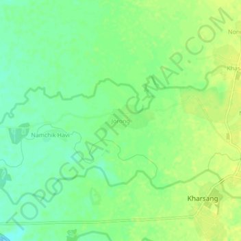 Jorong topographic map, elevation, terrain