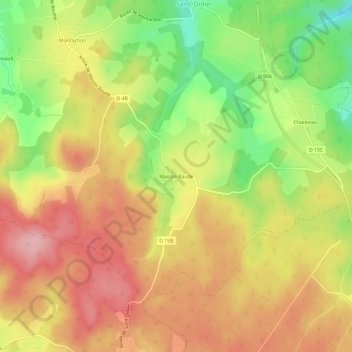 Maison Baude topographic map, elevation, terrain