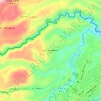 María Magdalena topographic map, elevation, terrain
