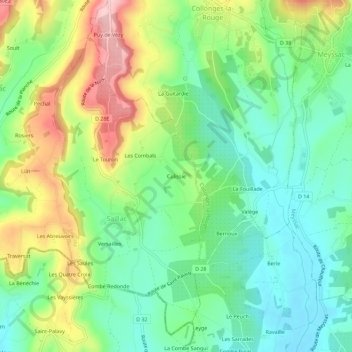 Culissie topographic map, elevation, terrain