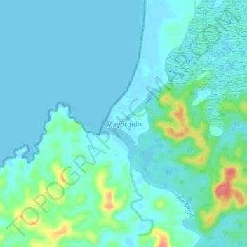 Mayorquín topographic map, elevation, terrain