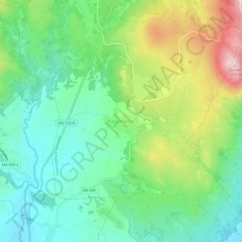 Padornelos topographic map, elevation, terrain
