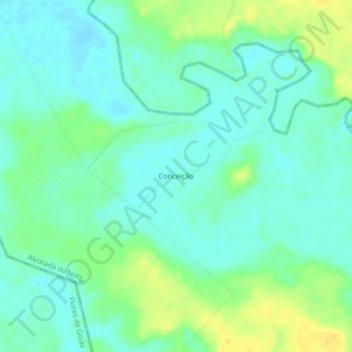 Conceição topographic map, elevation, terrain