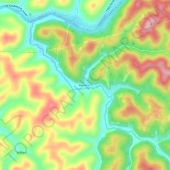 Hardman topographic map, elevation, terrain