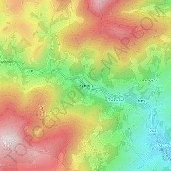 Coq hardi topographic map, elevation, terrain