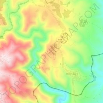 Ibei HaNahal topographic map, elevation, terrain