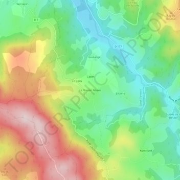 La Maison Neuve topographic map, elevation, terrain