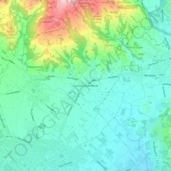 Grumolo Pedemonte topographic map, elevation, terrain