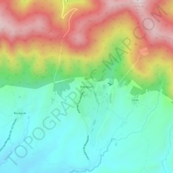 Badaguás topographic map, elevation, terrain