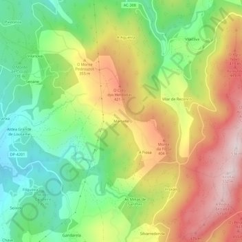 Marselle topographic map, elevation, terrain