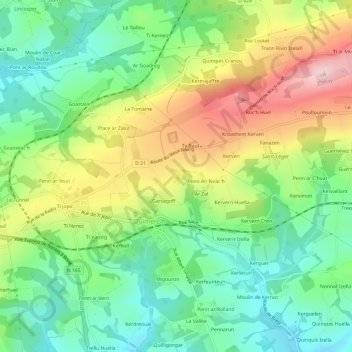 Garsven topographic map, elevation, terrain