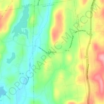 Bulls Head topographic map, elevation, terrain