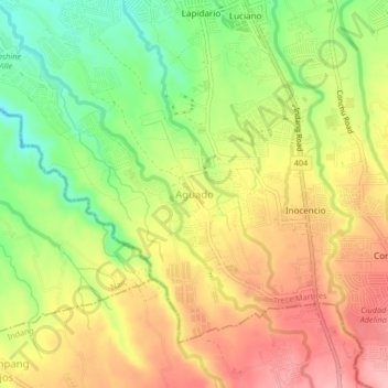 Aguado topographic map, elevation, terrain