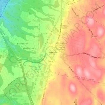 Defreestville topographic map, elevation, terrain