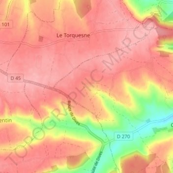 Ozane topographic map, elevation, terrain