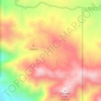 Chloride City topographic map, elevation, terrain