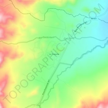 La Tuquita topographic map, elevation, terrain