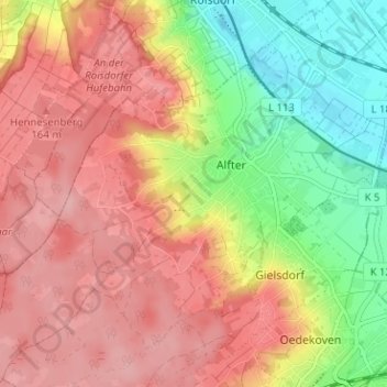 Olsdorf topographic map, elevation, terrain