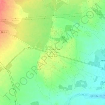 Boufarkouch topographic map, elevation, terrain