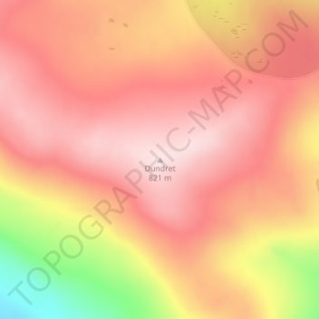 Dundret topographic map, elevation, terrain