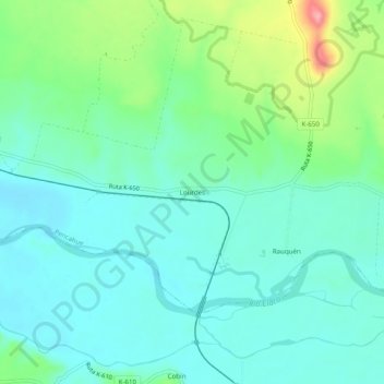 Lourdes topographic map, elevation, terrain
