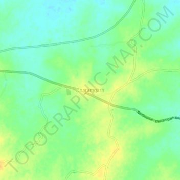 Dharamgarh topographic map, elevation, terrain