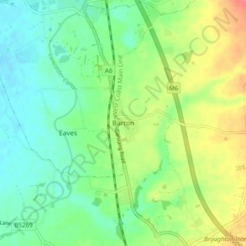 Barton topographic map, elevation, terrain