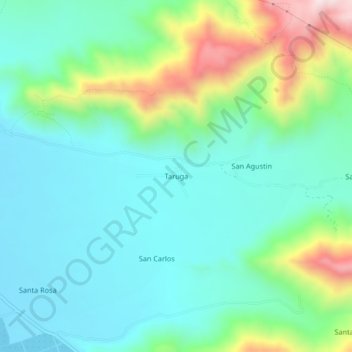 Taruga topographic map, elevation, terrain