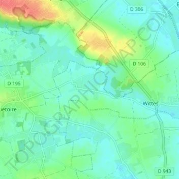 Cohem topographic map, elevation, terrain