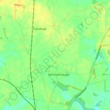 Crowgate Street topographic map, elevation, terrain