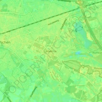 Alverna topographic map, elevation, terrain