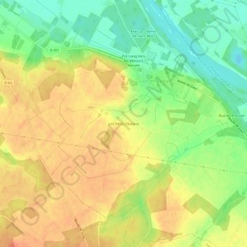 Les Petits Oiseaux topographic map, elevation, terrain