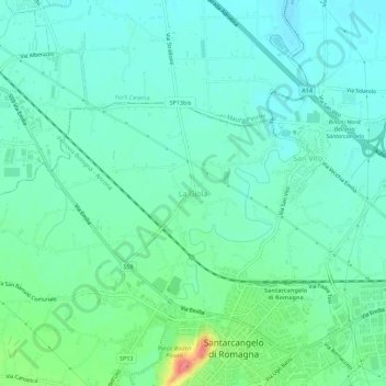 La Giola topographic map, elevation, terrain