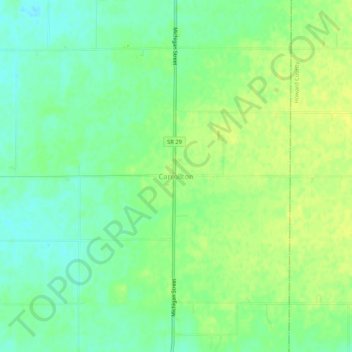 Carrollton topographic map, elevation, terrain