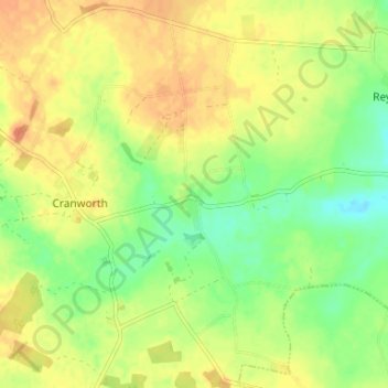 Southburgh topographic map, elevation, terrain