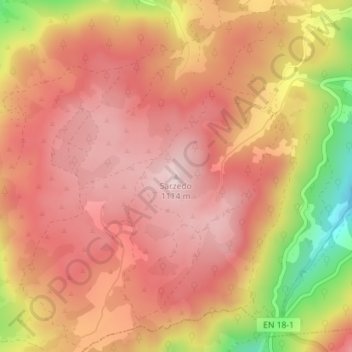 Sarzedo topographic map, elevation, terrain