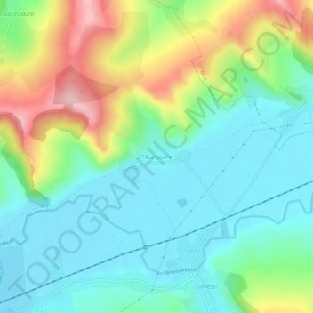 Păucișoara topographic map, elevation, terrain