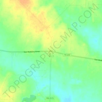 Ola topographic map, elevation, terrain