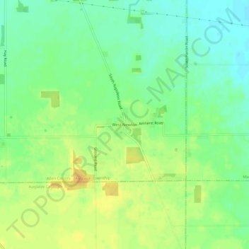 West Newton topographic map, elevation, terrain