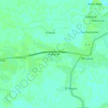 Rabanal topographic map, elevation, terrain