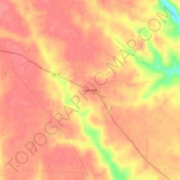 Lake View topographic map, elevation, terrain