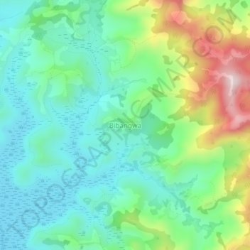Bibangwa topographic map, elevation, terrain