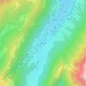 Épernay topographic map, elevation, terrain