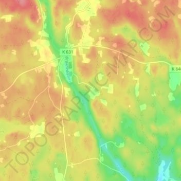 Skärva topographic map, elevation, terrain