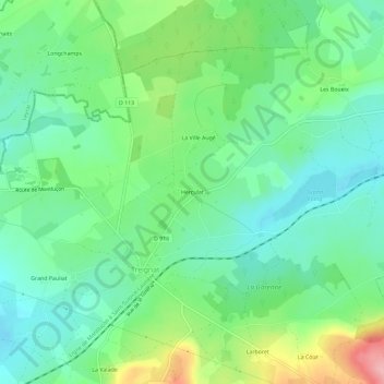 Herculat topographic map, elevation, terrain