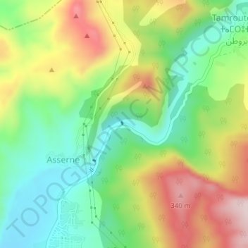 Imi Miki topographic map, elevation, terrain